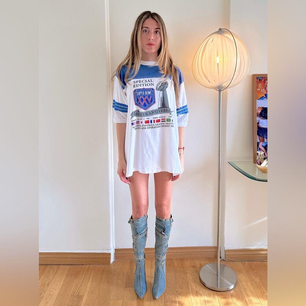 Dolce & Gabbana D&G Vintage Blue Denim Jean Boots - Picture 4 of 9